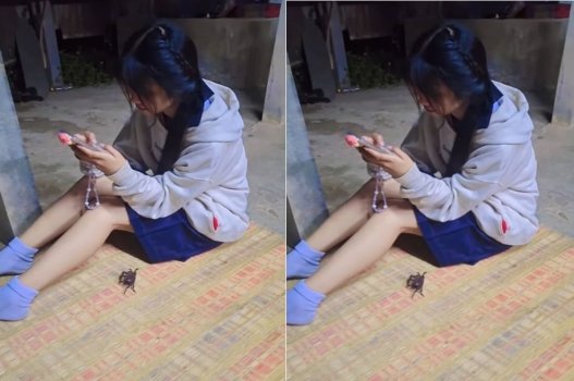 Linda garota fumando pau grande