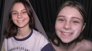 A primeira vez que a bela irmã participou de filmes adultos, ela se sentiu estranha e não confiante