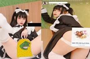 Phuong Uyen tem um buraco muito feliz