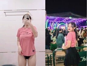 Apresentação de menina étnica na floresta
