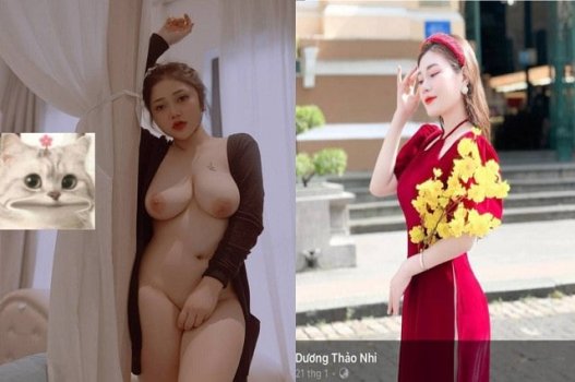 Thu Trang é muito atraente com um busto enorme e uma trança rosa